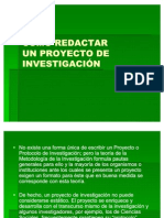 Como Redactar Un Proyecto de Investigacion