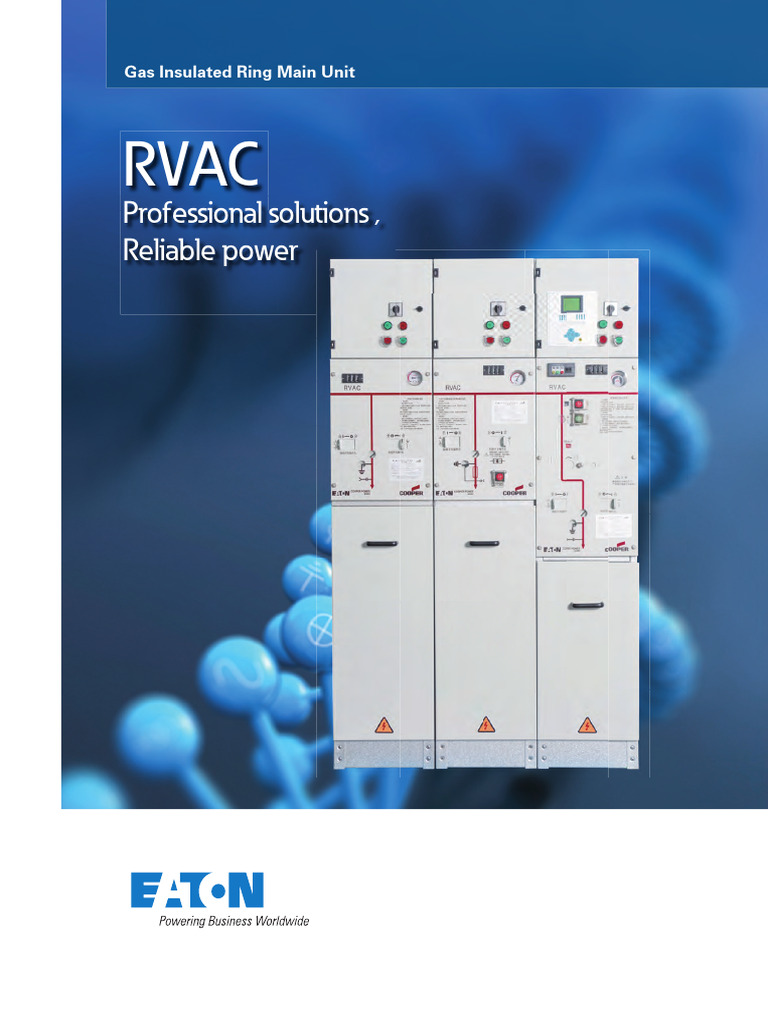 Eaton RVAC Gas Insulated Ring Main Unit | PDF | Switch | Fuse (Electrical)