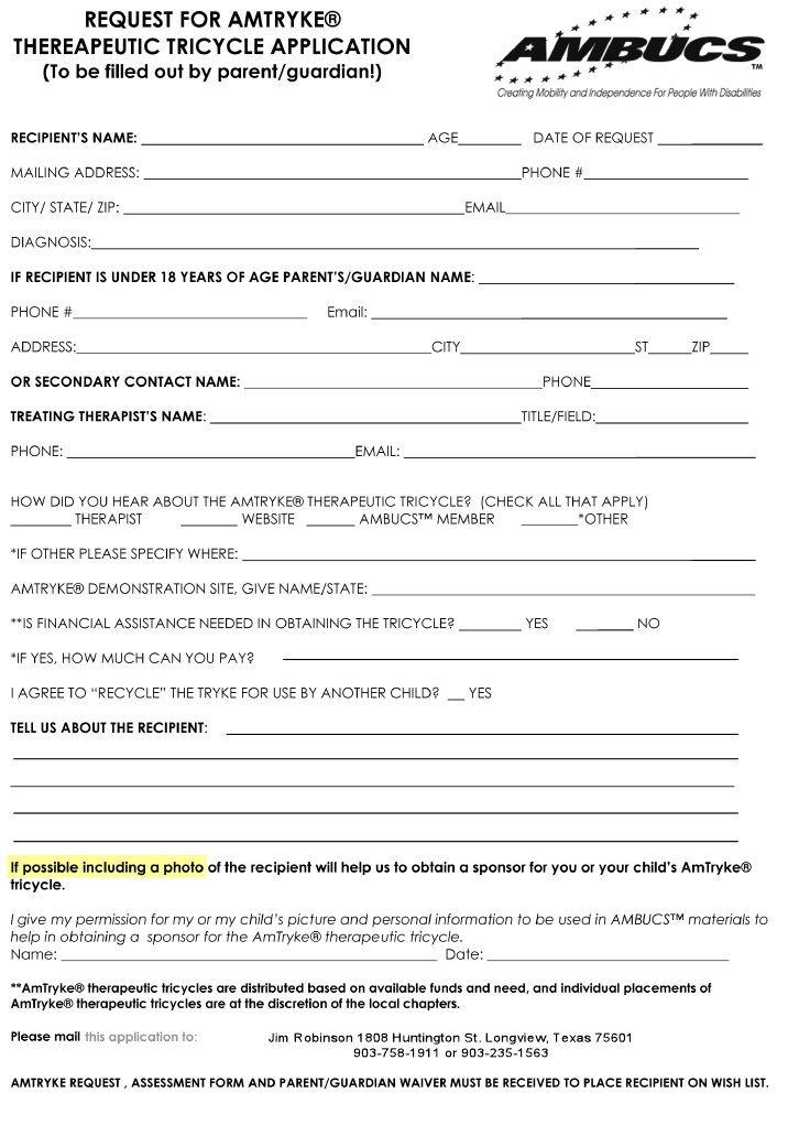 Amtryke Request Form | PDF