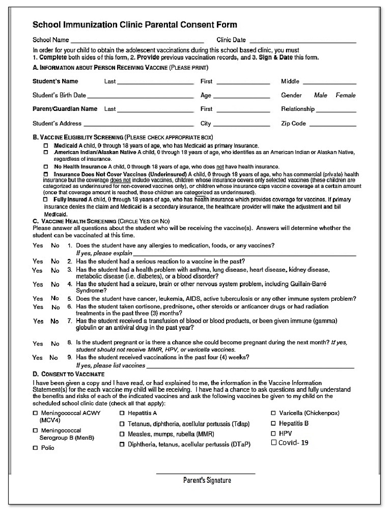Covid Form | PDF