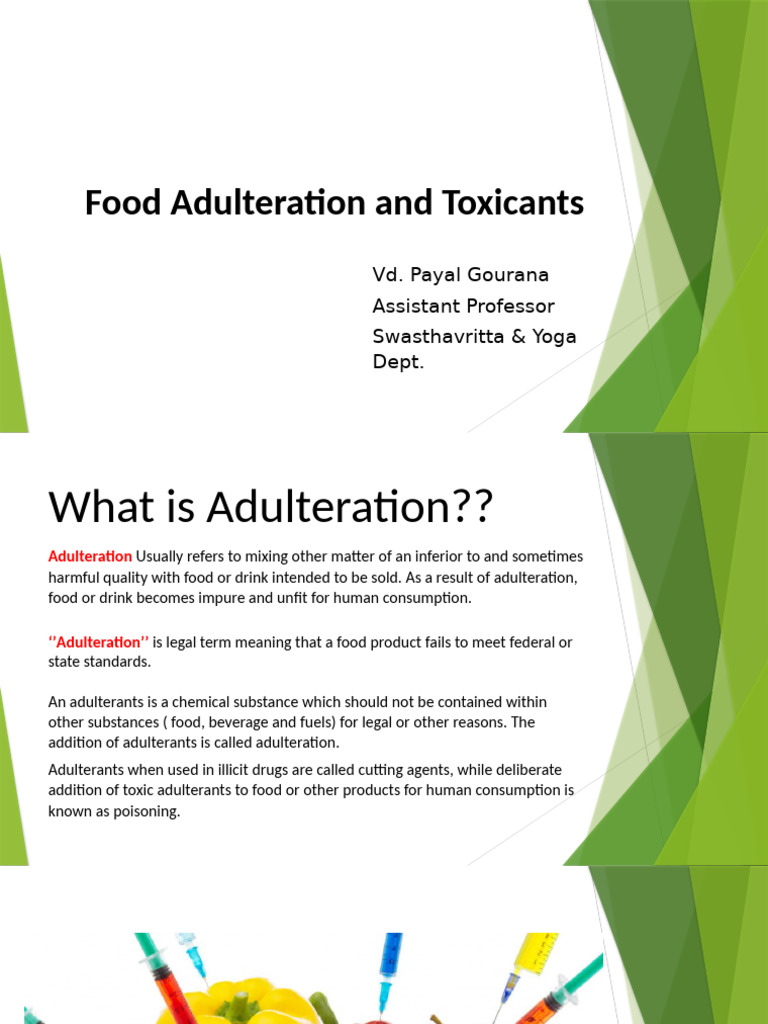 Food Adulteration and Toxicants | PDF | Foods | Starch
