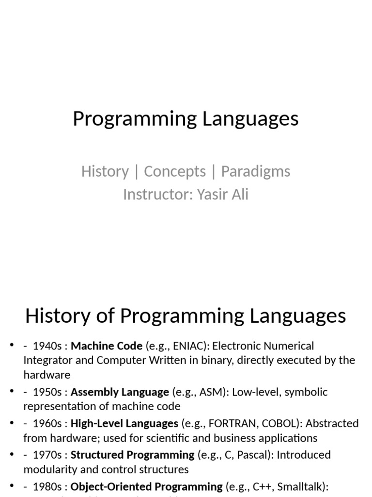 Lec 8 Programming_Languages | PDF | Programming Paradigms | Object ...