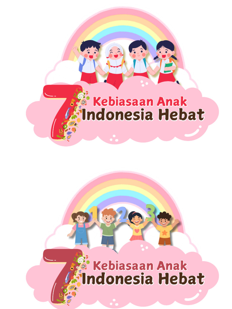 Poster 7 Kebiasaan Anak Hebat Indonesia | PDF