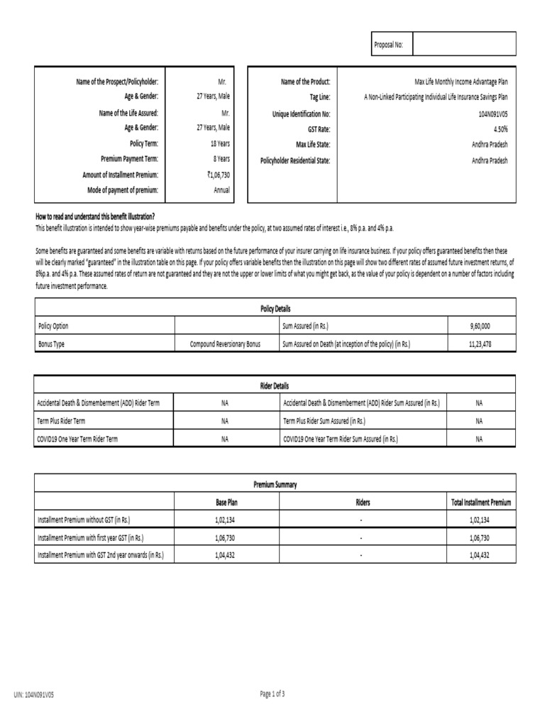 illustration (1) | PDF | Life Insurance | Insurance