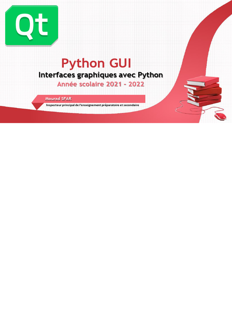 Création d'interfaces avec PyQt5 | PDF | Interface graphique | Python ...