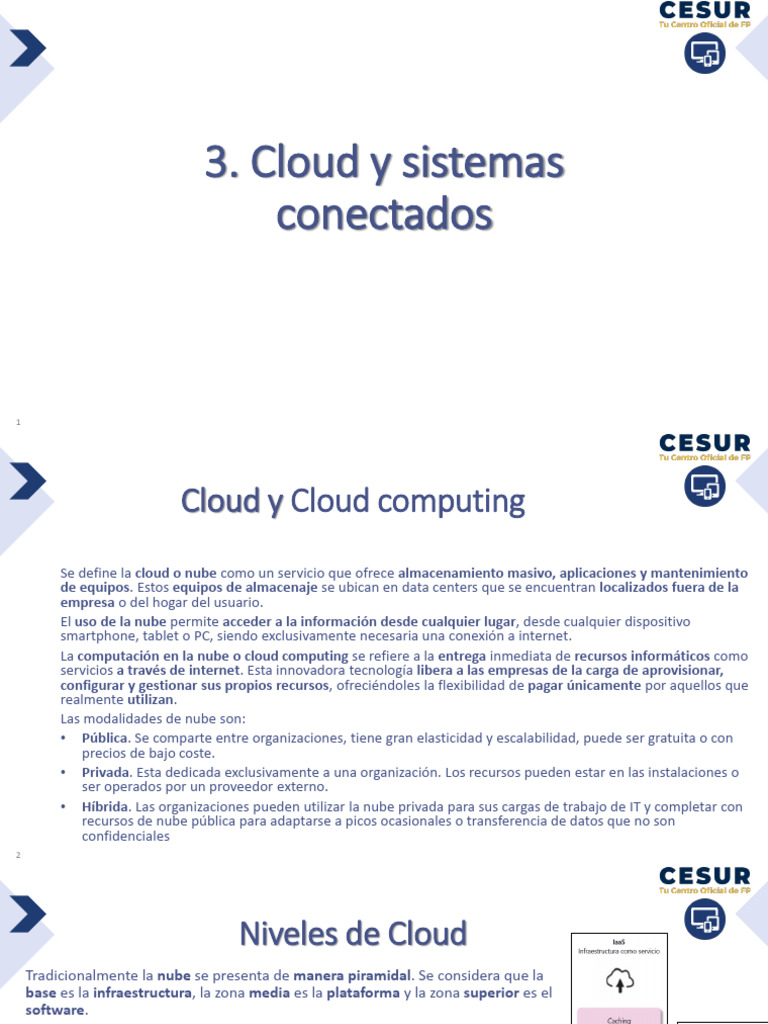 Nube y computación: ventajas y tipos | PDF | Computación en la nube ...