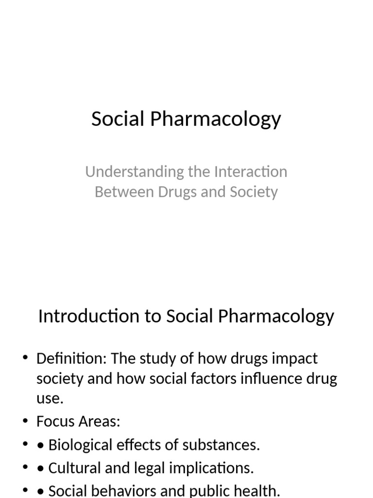 Social Pharmacology: Drugs and Society | PDF | Stimulant | Psychoactive ...