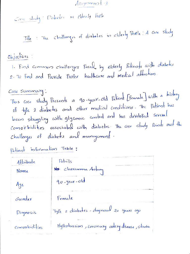 Diabetes Management Case Study Overview | PDF