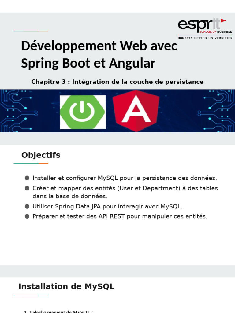 Intégration MySQL avec Spring Boot et Angular | PDF | Bases de données ...