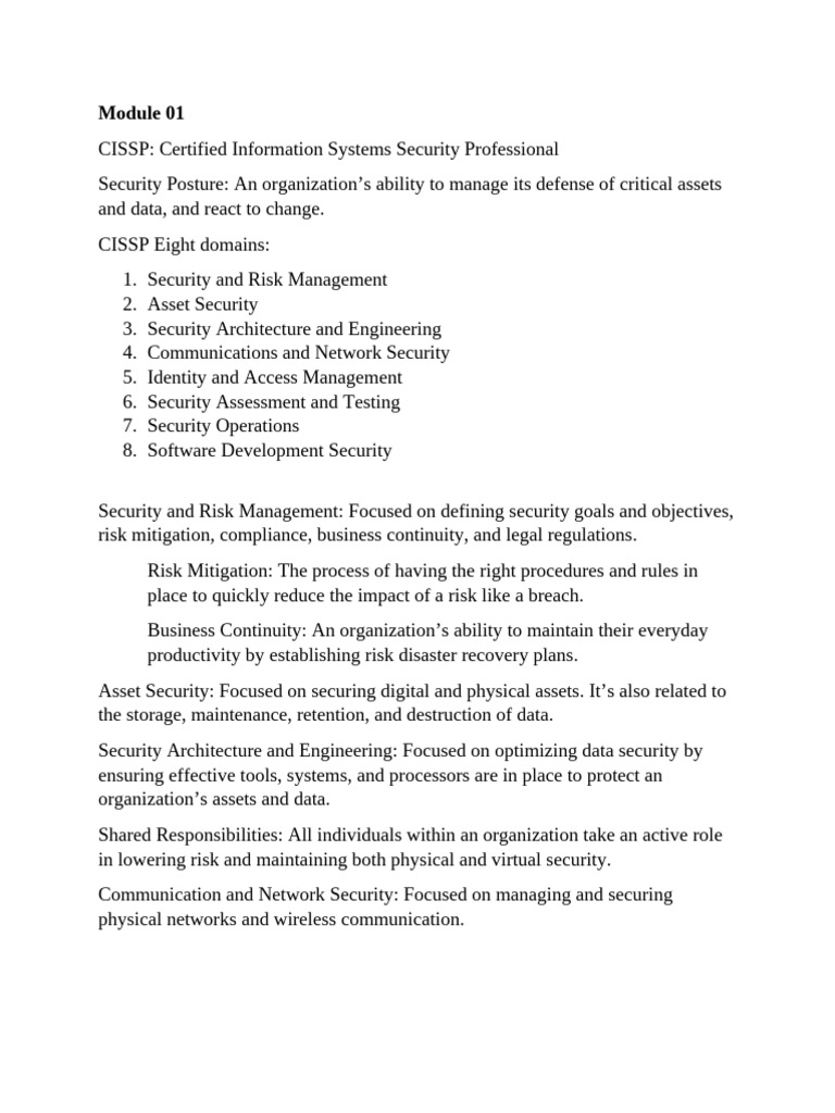 Managing Security Risks in CISSP Domains | PDF | Information Security ...