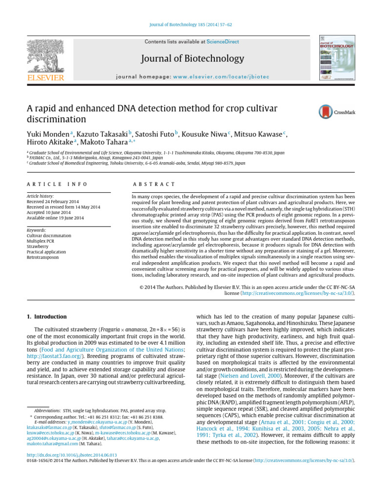 A Rapid and Enhanced DNA Detection Method For Crop Cu - 2014 - Journal ...
