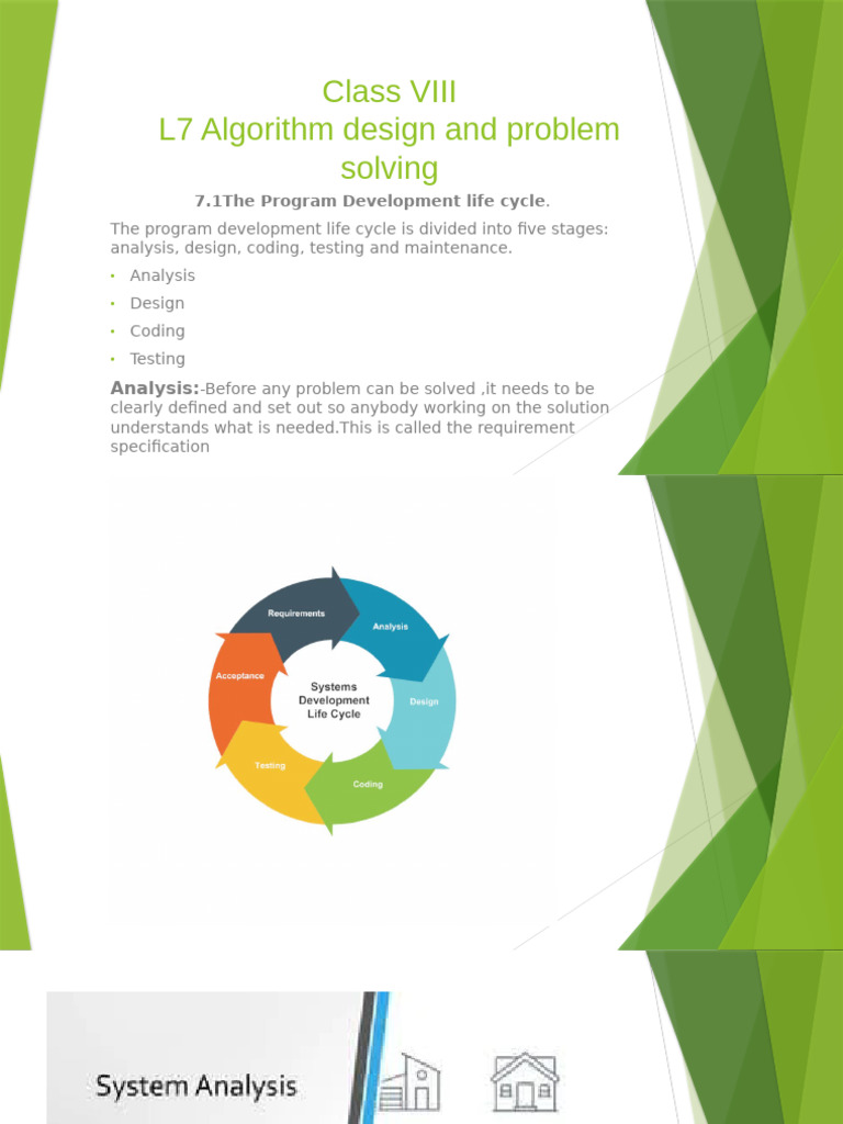 Class VIII 7 Algorithm Desing | PDF | Software Development | Algorithms