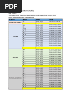 Practical Time Table | PDF