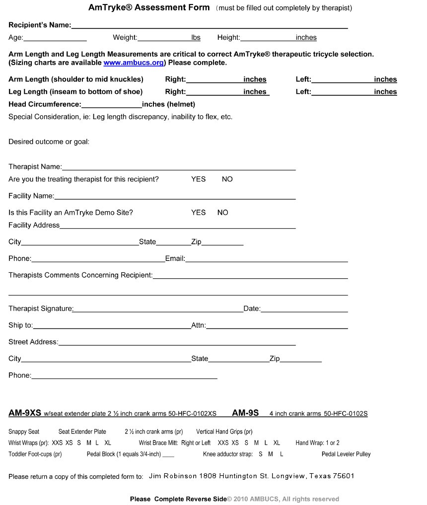 Amtryke Assesment Form | PDF | Science & Mathematics