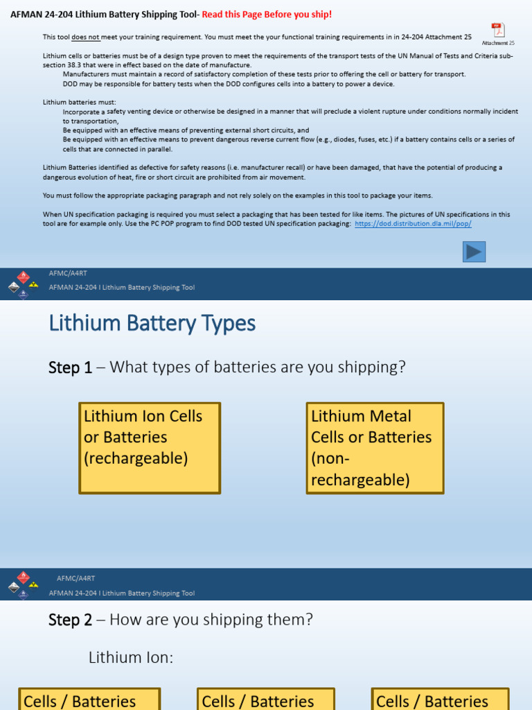 Lithium Battery Shipping Guidelines | PDF | Lithium Ion Battery ...