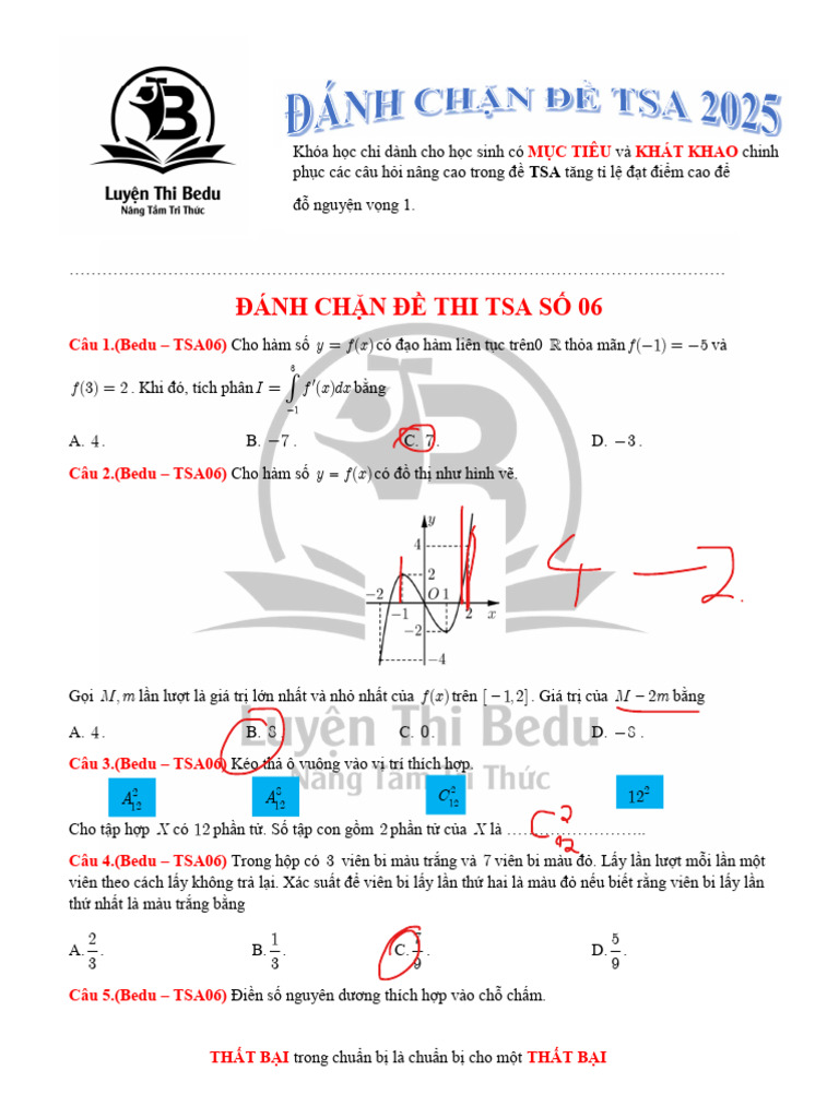 Đề Dự Đoán TSA06 Bedu | PDF