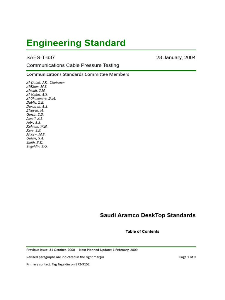 Cable Pressurization Testing Standards | PDF