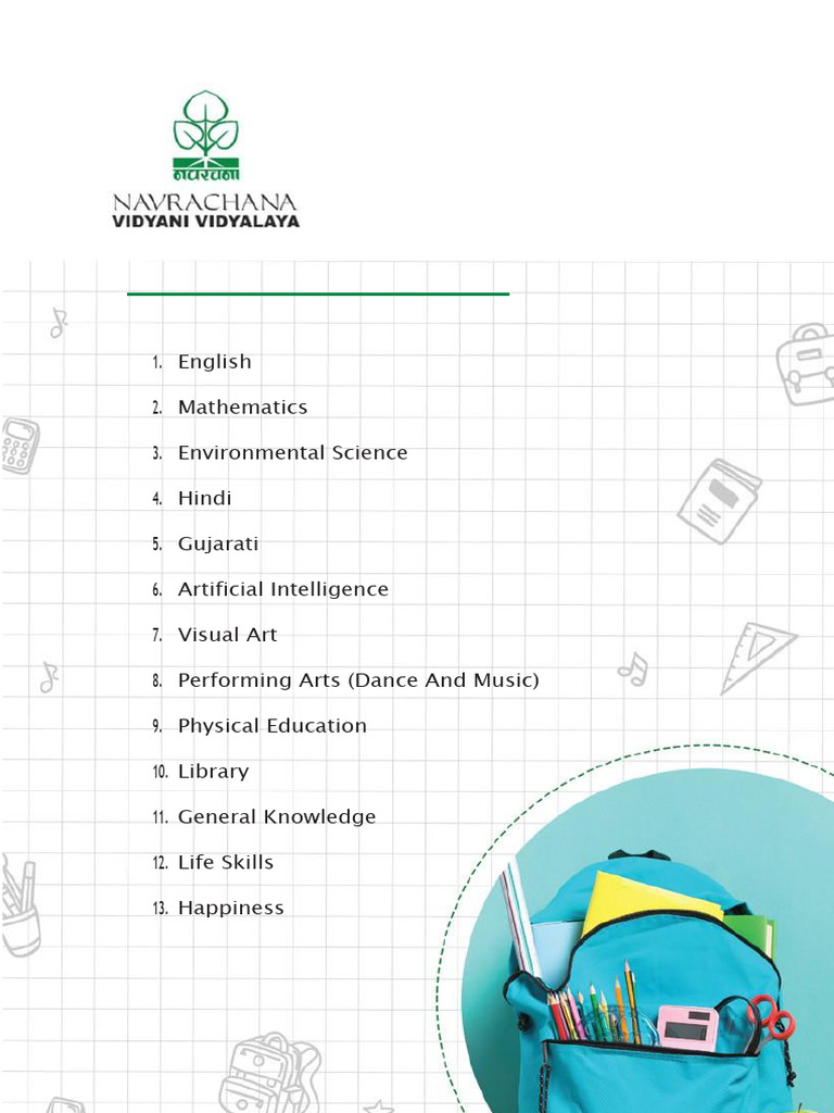 Subjects for Std 1 & 2 Learning | PDF | Learning | Teachers