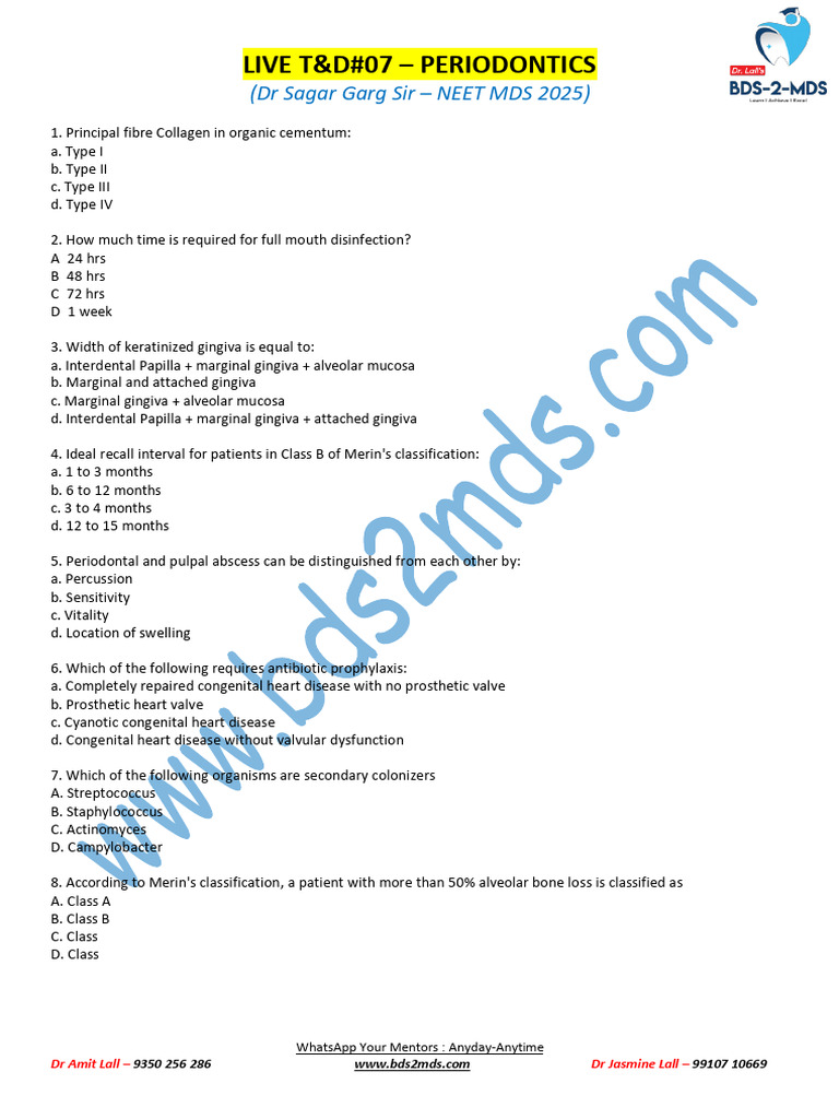 Merin's Classification in Periodontics | PDF | Periodontology ...