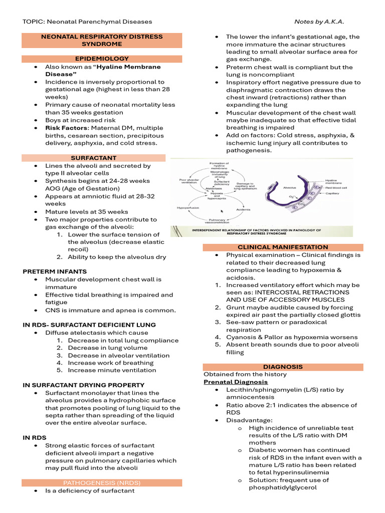 Neonatal Respiratory Distress Syndrome | PDF | Respiratory Diseases | Lung