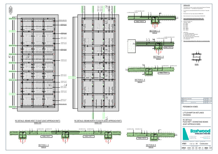 Piled Raft Reinforcement Details | PDF