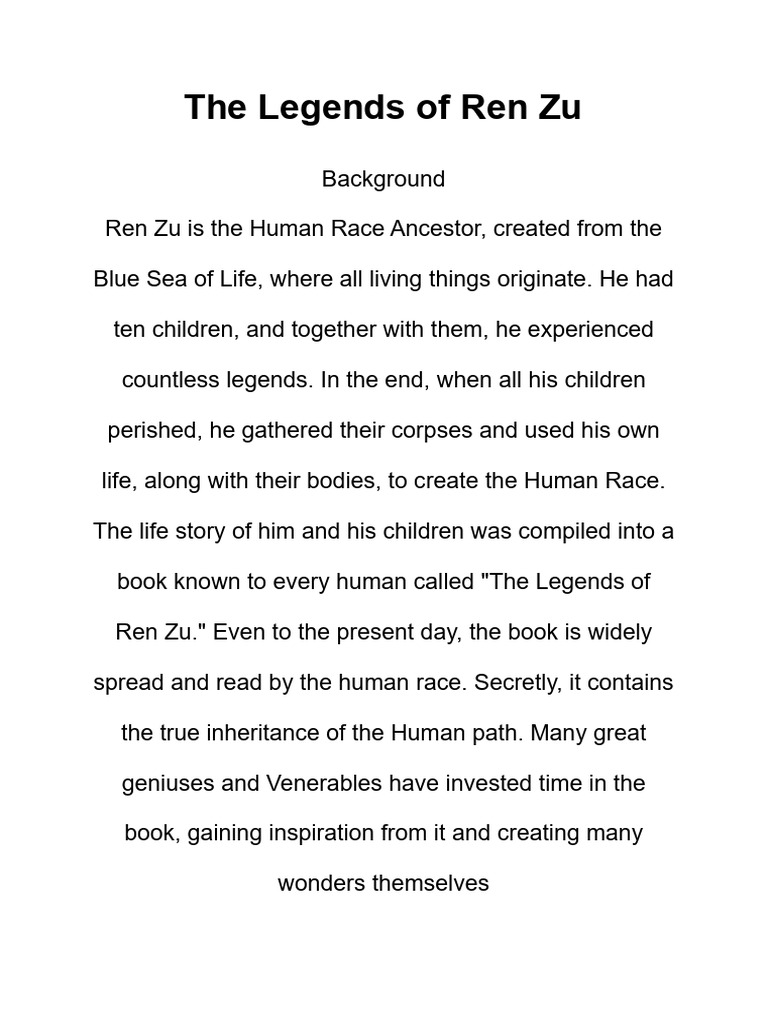 Legends of Ren Zu: Hope and Resilience | PDF | Sky | Honey