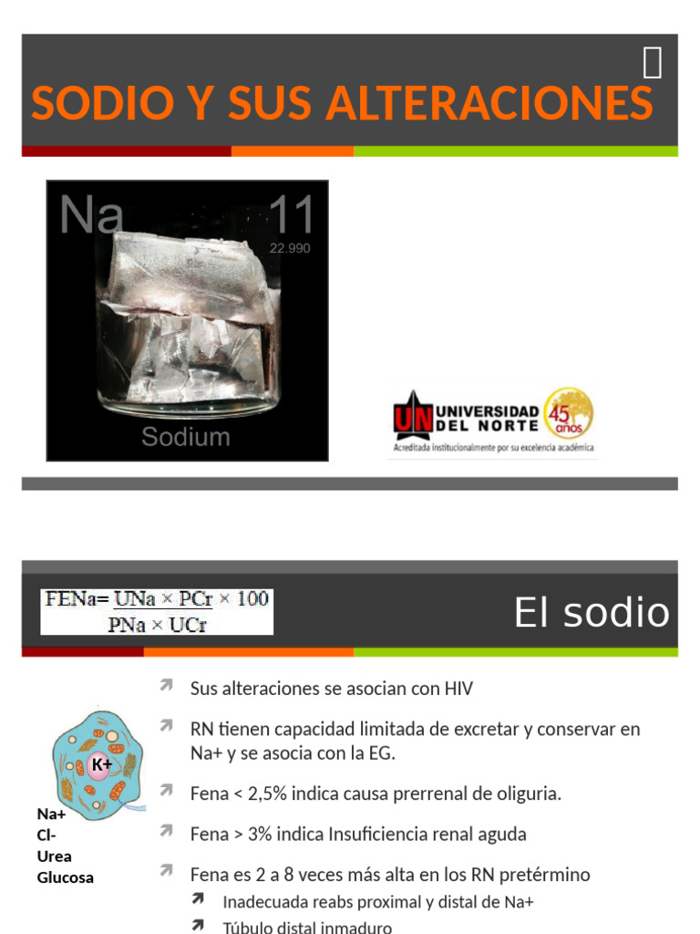 Alteraciones del sodio en neonatos | PDF | Sodio | Medicina CLINICA