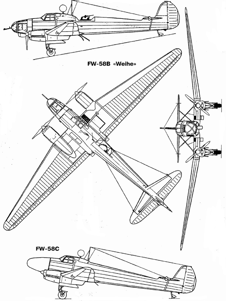 Baldacchino Focke-Wulf Fw-58B/Fw-58C Weihe (designed to be use... Rob