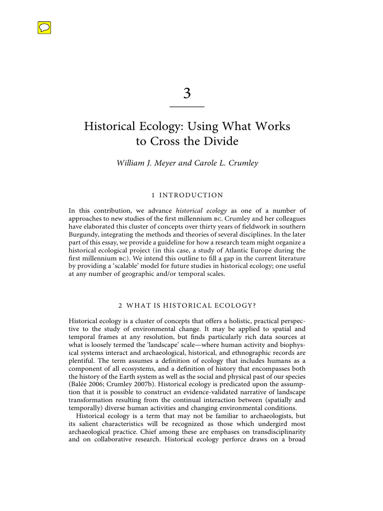 Historical Ecology: A Practical Guide | PDF | Ecology | Ecological ...