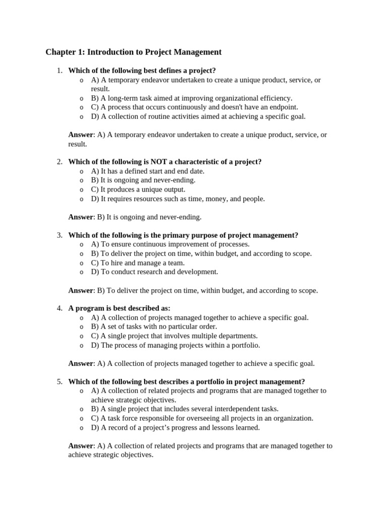 Multipile Choice Question | PDF | Project Management | Organizational ...