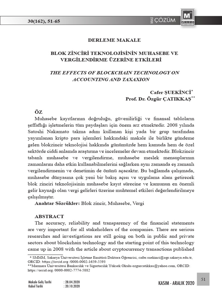 The Effects of Blockchain Technology On Accounting and Taxaxion | PDF