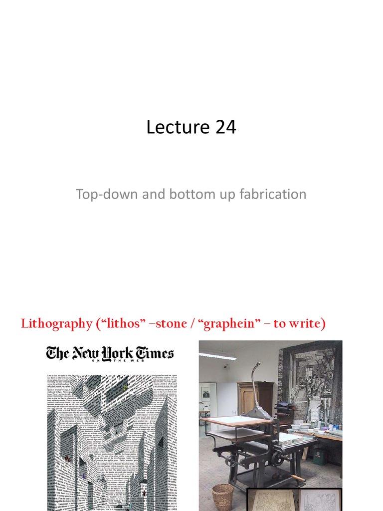 Lithography and Nanoparticle Synthesis Techniques | PDF ...