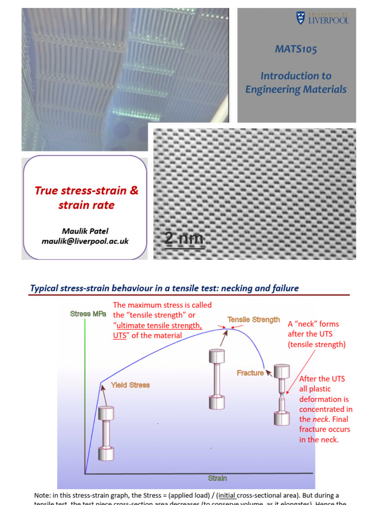 True Stress and Strain in Deformation | PDF | Deformation (Engineering ...