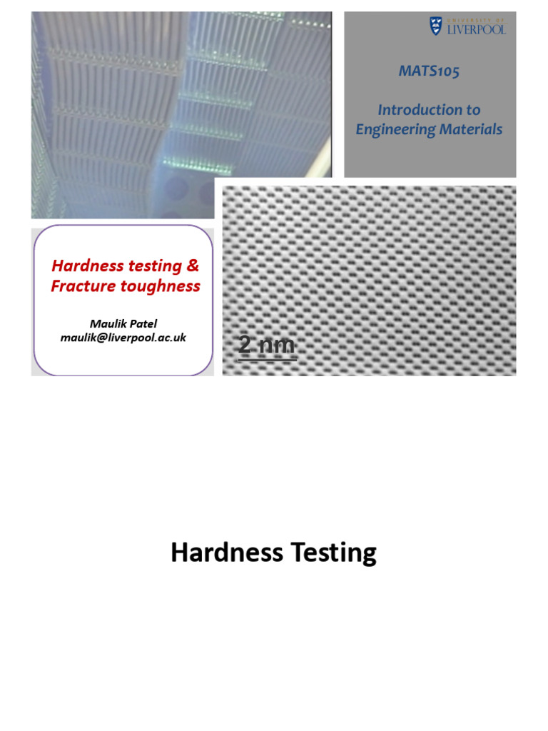 06-MATS105-Hardness Testing & Fracture Toughness | PDF | Fracture ...