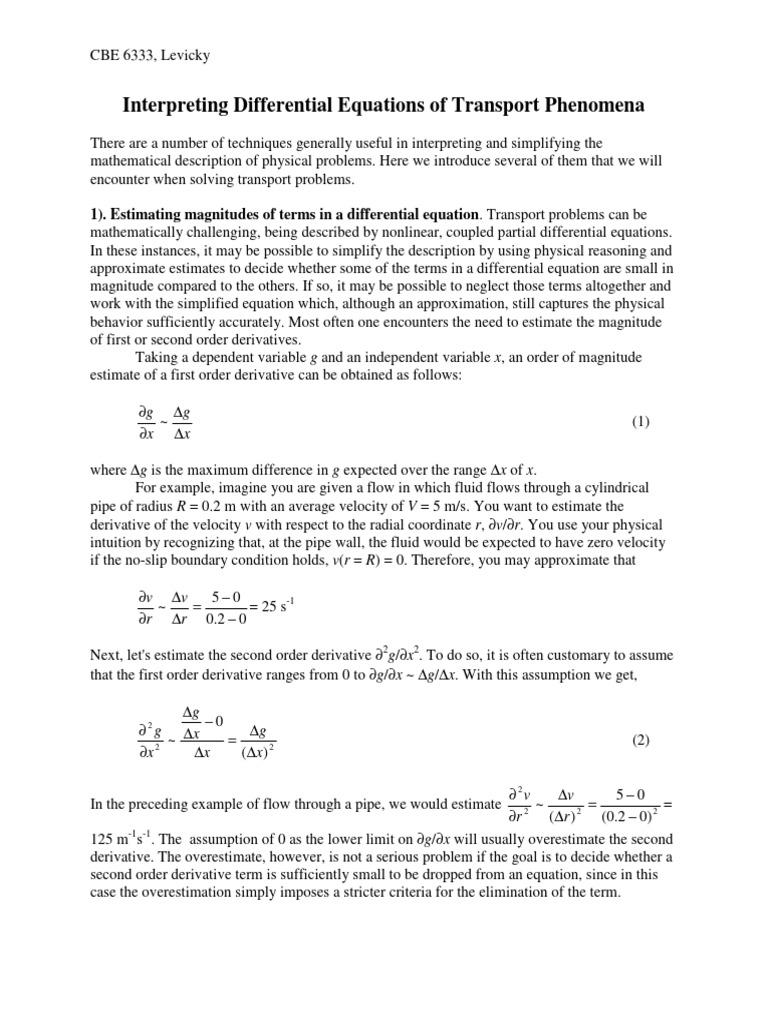 Handout10 6333 | PDF | Fluid Dynamics | Navier–Stokes Equations