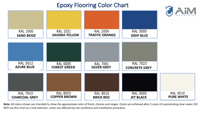 Epoxy Flooring Color Options Guide | PDF