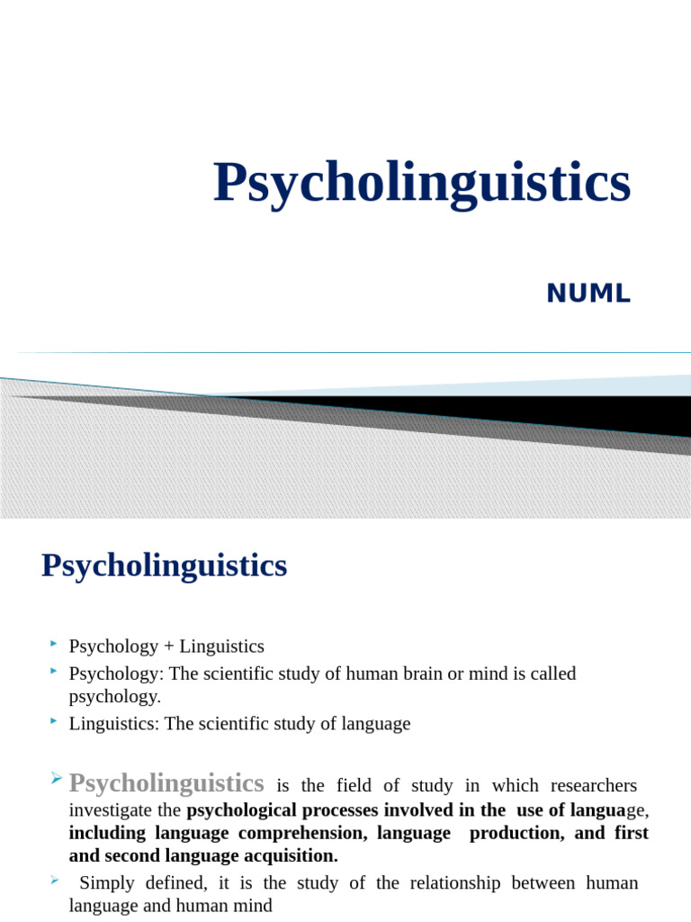 Understanding Psycholinguistics Basics | PDF