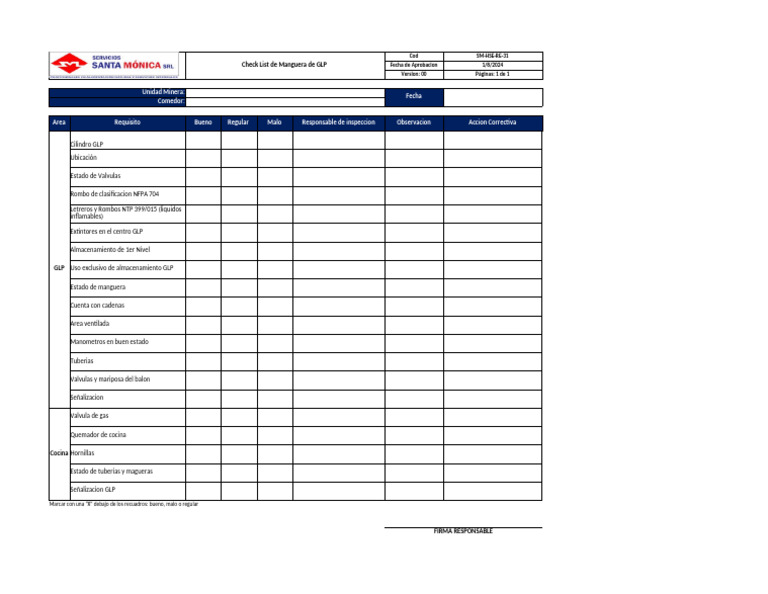 Check List GLP 2022 | PDF