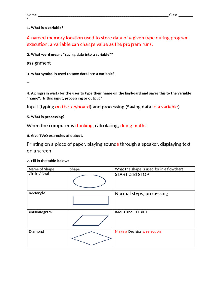 8.2 Unit revision | PDF | Algorithms | Computer Keyboard