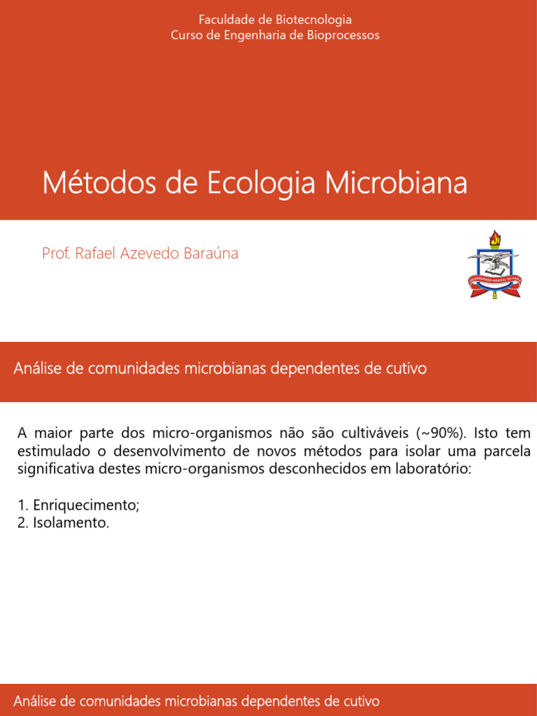 Métodos de Isolamento em Ecologia Microbiana | PDF | Microrganismo ...