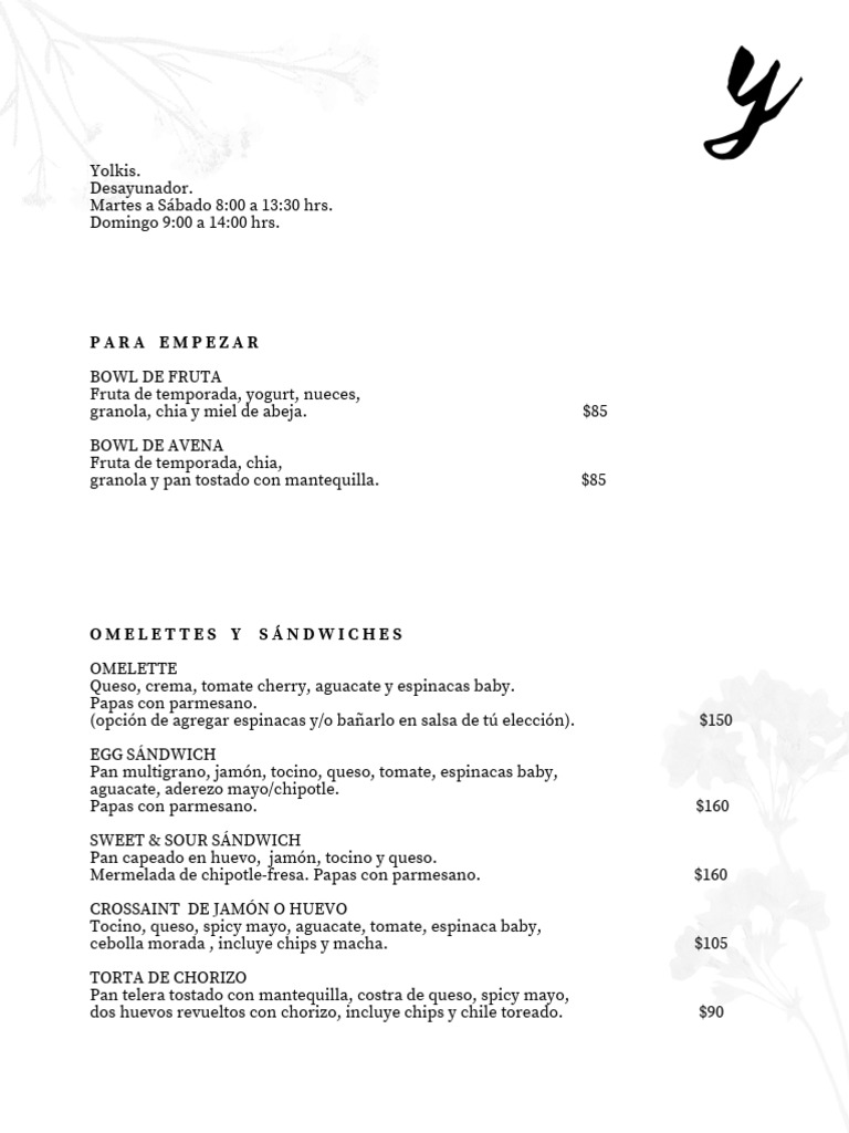 Menu Yolkis 2024 Verano Compressed 1 | PDF | Tortita | Cocina de las ...