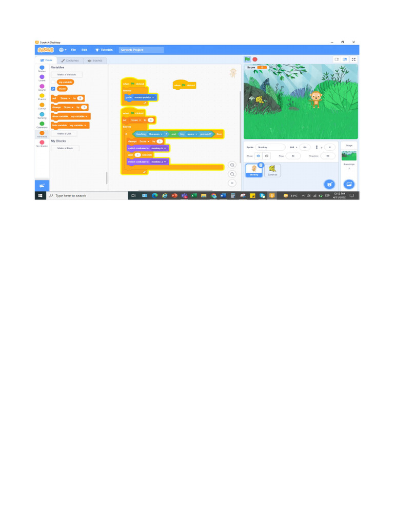 Scratch 9 José Alejandro Escobar García 4A | PDF