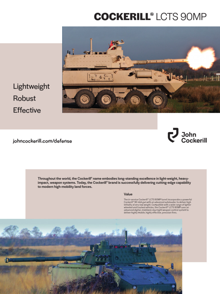 Cockerill LCTS 90MP Turret Overview | PDF | Gun Turret | Artillery