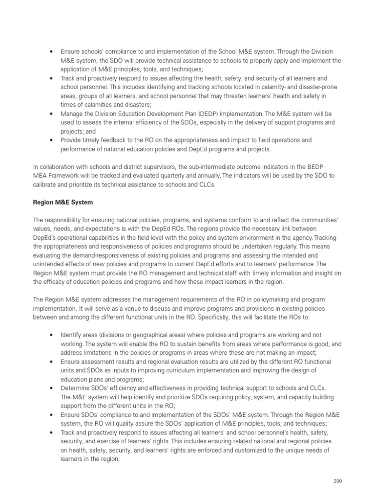School M&E System Implementation Guide | PDF | Evaluation | Policy