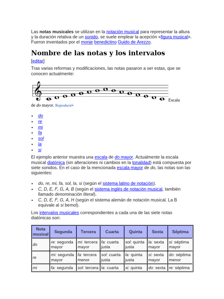 La Nota | PDF | Escala (música) | Notación