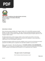 KCSE 2026 Computer Studies Project | PDF