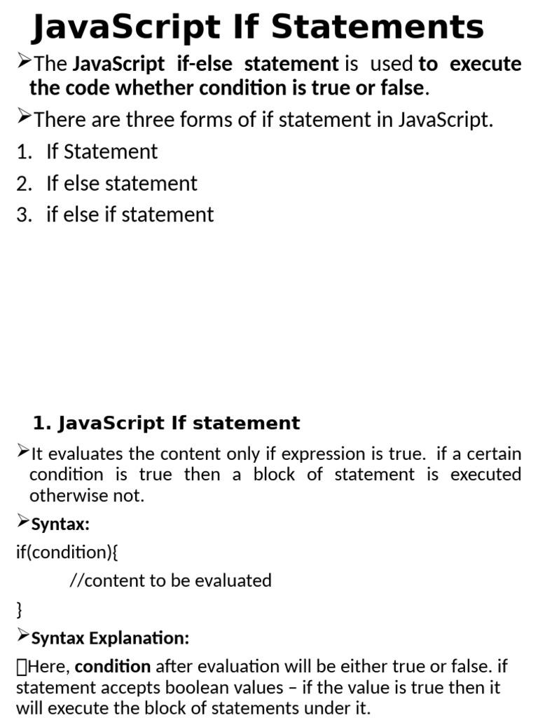JAVASCRIPT CONTROL STATEMENTS | PDF | Control Flow | Software Development