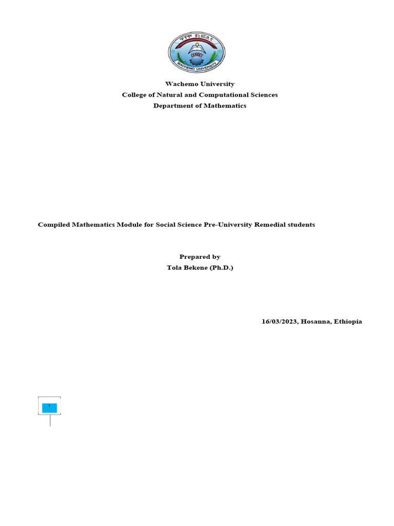 Mathematics Module For Remedial Program (01) - 1 | PDF | Function ...
