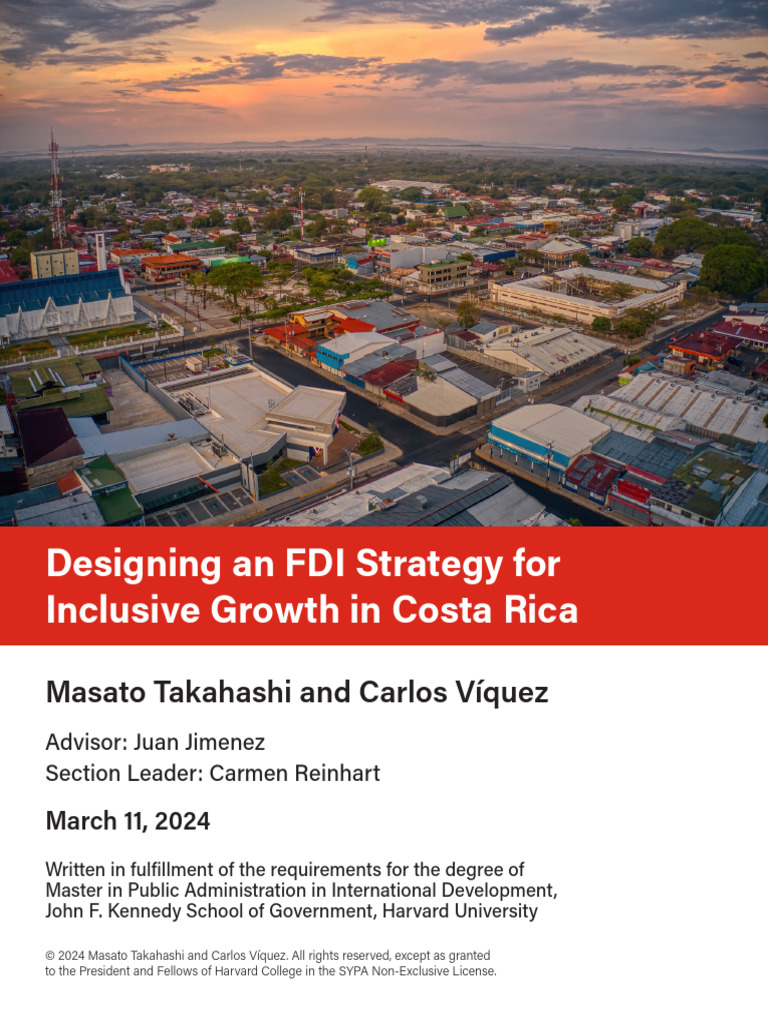 FDI Strategy For Inclusive Growth in Costa Rica 172109 | PDF | Economias