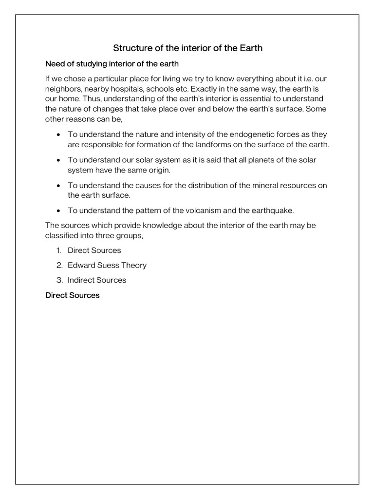 Chapter 3 - Structure of The Interior of The Earth | PDF | Seismology ...